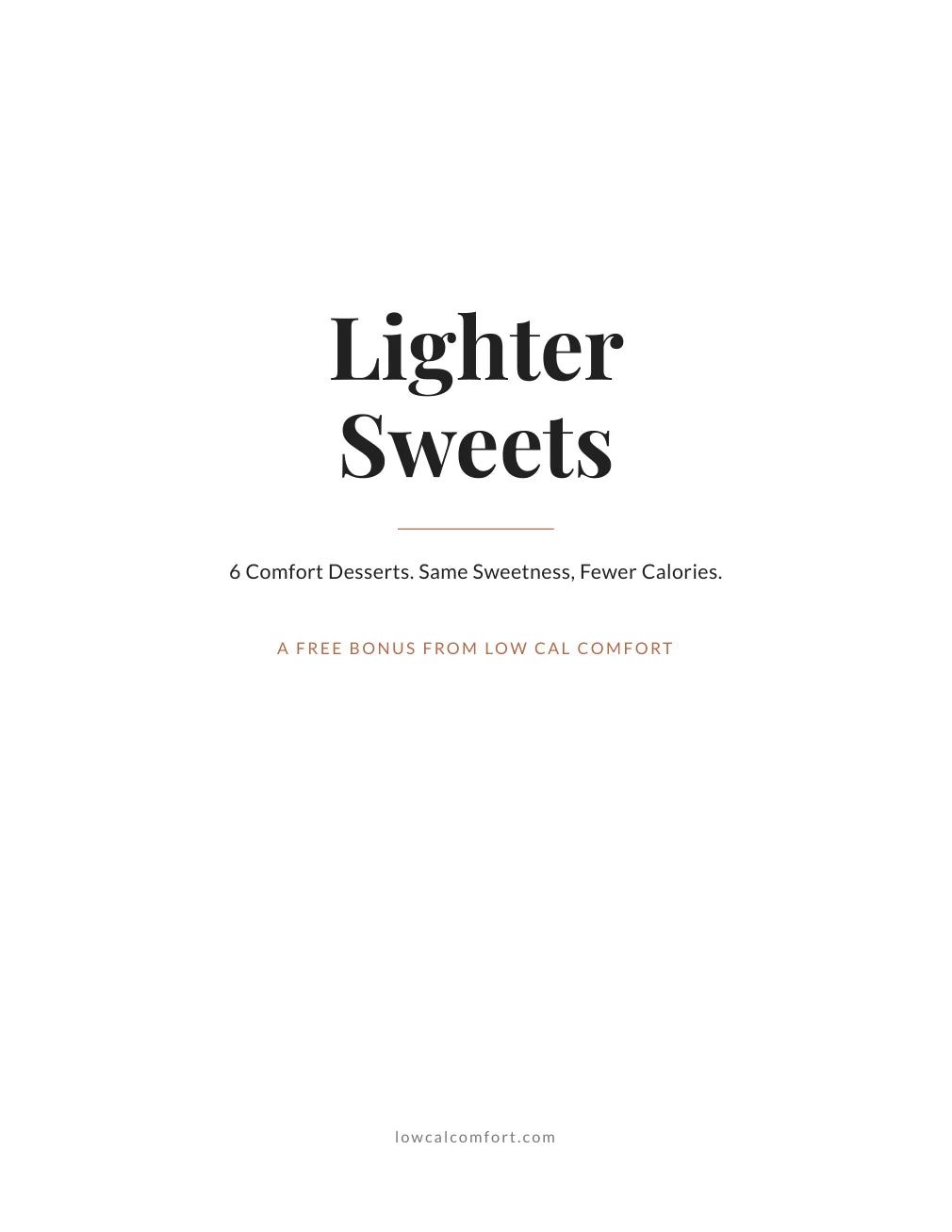 Lighter Sweets bonus digital cookbook cover